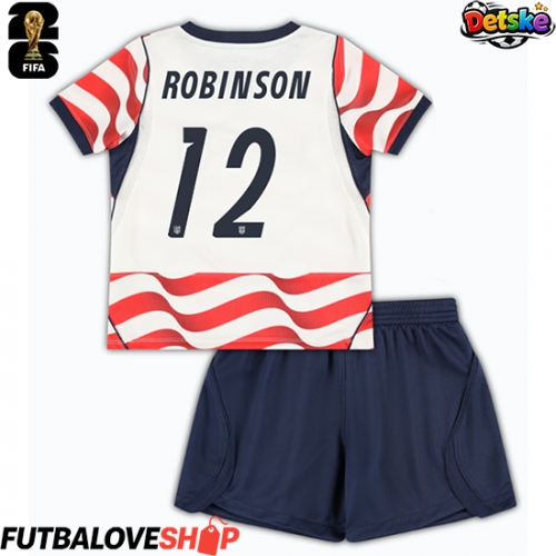 Dres Spojené štáty Miles Robinson #12 Domáci pre deti MS 2026 Krátky Rukáv (+ trenírky)